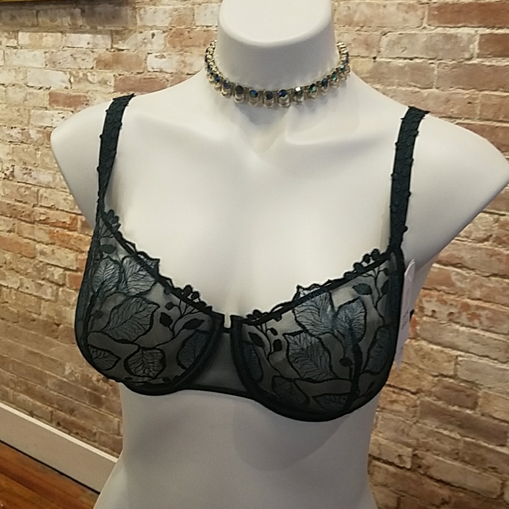 NWT - Simone Perele Lumineuse Half Cup Bra Peacock